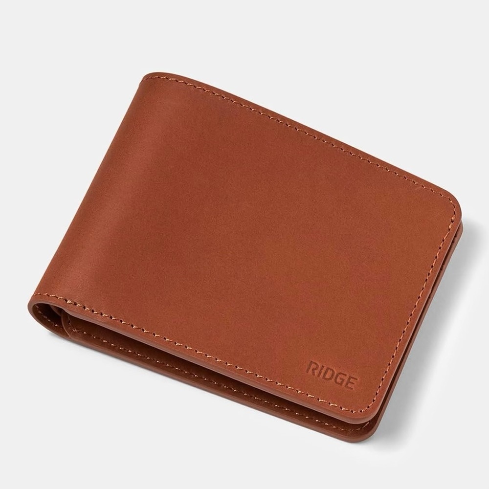 RIDGE Tobacco Brown Billfold Leather Wallet for Men - Picture 5 of 13